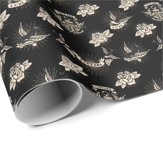 Vintages Geschenkpapier (Rolleneckpunkt)