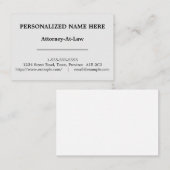 Vintages Gesetzesberufliche Geschäfts-Karte Visitenkarte (Vorne/Hinten)