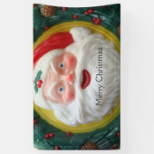 Vintages Gesicht des Weihnachtsmannes Banner (Vertikal)