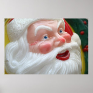 Vintages Gesicht des Weihnachtsmannes Poster