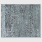 Vintages gestörtes Abstrakt antikes Aquamarines Bl Geschenkpapier (Flach)