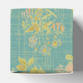 Vintages, gestörtes, Aquamarines Muster Geschenkschachtel (Oben)