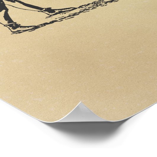 Vintages gestörtes Boxplakat Poster (Ecke)