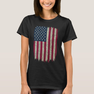 Vintages gestörtes Design der amerikanischen Flagg T-Shirt