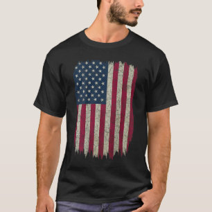 Vintages gestörtes Design der amerikanischen Flagg T-Shirt