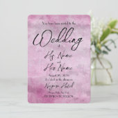 Vintages gestresstes Rosa - Erstellen Sie Ihre eig Einladung (Stehend Vorderseite)