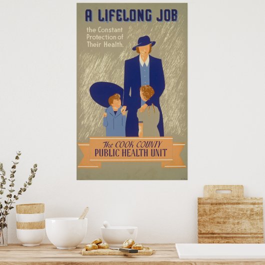 Vintages Gesundheitspopster Poster (Küche)