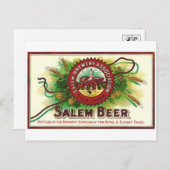 Vintages Getränke-Etikett Postkarte (Vorne/Hinten)