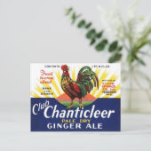 Vintages Getränke-Etikett Postkarte (Stehend Vorderseite)