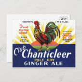 Vintages Getränke-Etikett Postkarte (Vorne/Hinten)