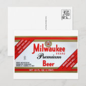 Vintages Getränke-Etikett Postkarte (Vorne/Hinten)