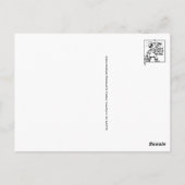 Vintages Getränke-Etikett Postkarte (Rückseite)