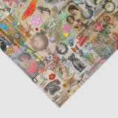 Vintages Gewebe für Entkoppelungs- oder Collage-Pa Seidenpapier (Ausschnitt)