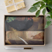Vintages Gewebe für Hühner und Roosters Seidenpapier (Geschenk)