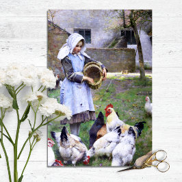 Vintages Gewebe für Hühner und Roosters Seidenpapier