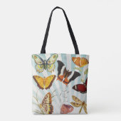 Vintages Gewebe Inspiriert Butterfly Tote Bag Tasche (Rückseite)