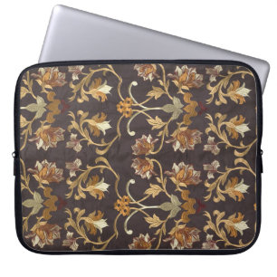 Vintages Gewebe mit bestickten Blume, Rücken Laptopschutzhülle