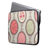 Vintages Gewebe: Patchwork Nahtloses Design. Laptopschutzhülle (Vorderseite Links)