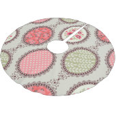 Vintages Gewebe: Patchwork Nahtloses Design. Polyester Weihnachtsbaumdecke (Schrägansicht)