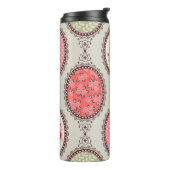 Vintages Gewebe: Patchwork Nahtloses Design. Thermosbecher (Nach links gedreht)