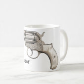 Vintages Gewehr-kugelsichere Kaffee-Tasse Kaffeetasse (VorderseiteRechts)