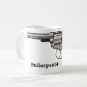 Vintages Gewehr-kugelsichere Kaffee-Tasse Kaffeetasse (Vorderseite Links)
