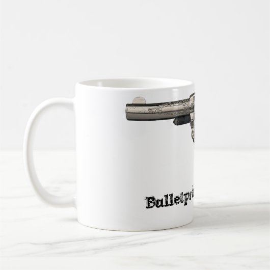 Vintages Gewehr-kugelsichere Kaffee-Tasse Kaffeetasse (Links)