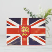 Vintages Gewerkschafts-Jack-Wappen Einladungen (Stehend Vorderseite)