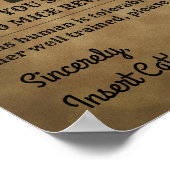 Vintages Gewollt Poster, von Ihrer Katze entworfen Poster (Ecke)