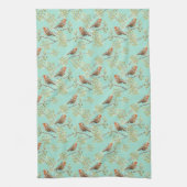 Vintages gezeichnetes europäisches Vogelmuster Geschirrtuch (Vertikal)