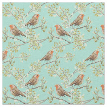 Vintages gezeichnetes europäisches Vogelmuster