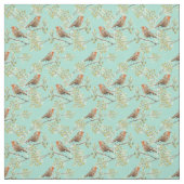 Vintages gezeichnetes europäisches Vogelmuster Stoff (Muster)