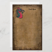 Vintages gezeichnetes Papier Drache-Browns (Vorne/Hinten)