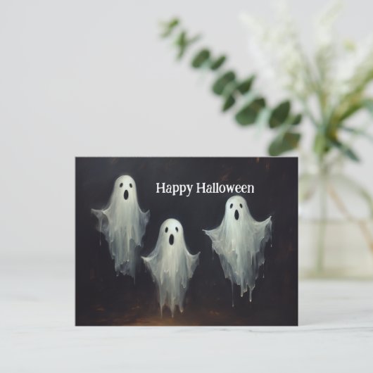 Vintages Ghost-Gemälde Postkarte (Stehend Vorderseite)