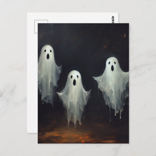 Vintages Ghost-Gemälde Postkarte (Vorne/Hinten)