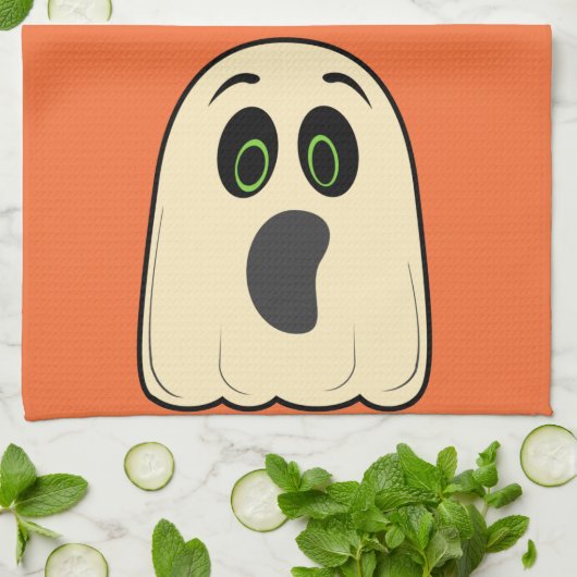 Vintages Ghost Geschirrtuch (Gefaltet)
