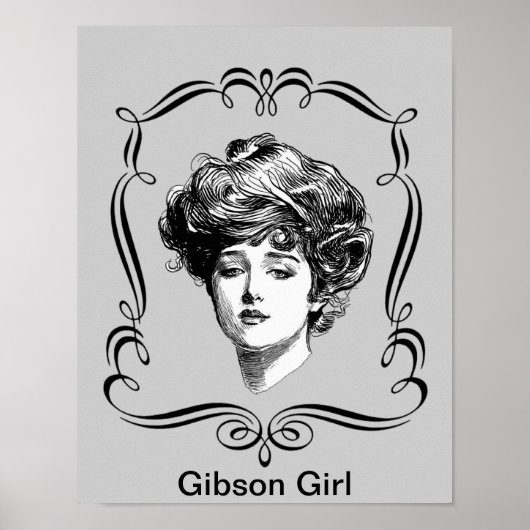 Vintages Gibson Girl Art Poster (Vorne)