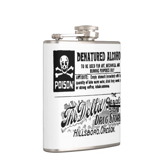 Vintages Giftetikett Flachmann (Rechts)