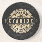 Vintages Giftetikett mit Cyanide Getränkeuntersetzer (Vorne)