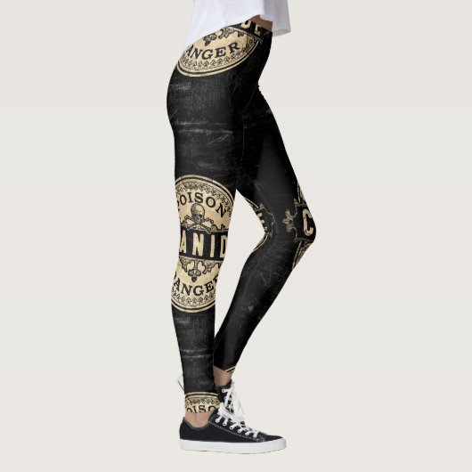 Vintages Giftetikett mit Cyanide Leggings (Rechts)