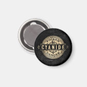 Vintages Giftetikett mit Cyanide Magnet (Vorderseite/Rückseite)