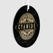 Vintages Giftetikett mit Cyanide Ornament (Vorderseite)