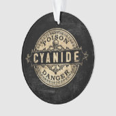 Vintages Giftetikett mit Cyanide Ornament (Vorderseite)