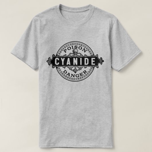 Vintages Giftetikett mit Cyanide T-Shirt (Design vorne)