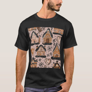 Vintages Gingerbrot Weihnachtsdesign T-Shirt