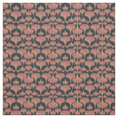 Vintages Gingko Schwarzes Muster Stoff (Muster)