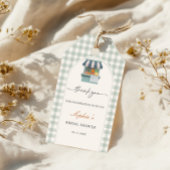 Vintages Gingram-Brautparty Geschenkanhänger