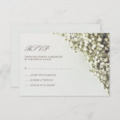 Vintages Gipskraut Hochzeit RSVP (Vorne/Hinten)