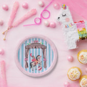 Vintages Girl Circus Party Pappteller (Party)