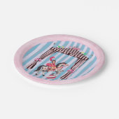 Vintages Girl Circus Party Pappteller (Schrägansicht)